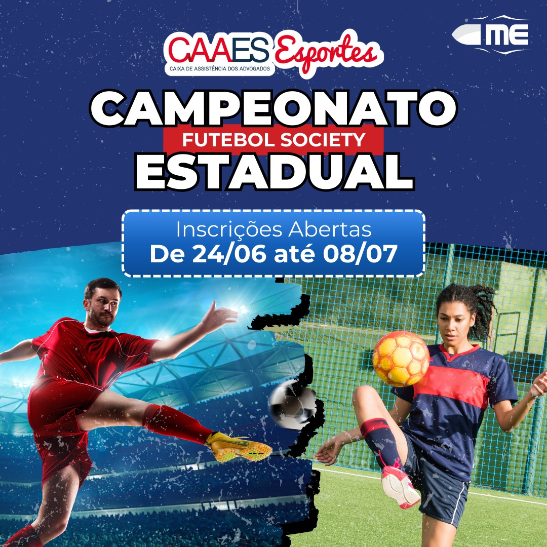 Inscrições abertas para o Campeonato Estadual de Futebol Society CAAES