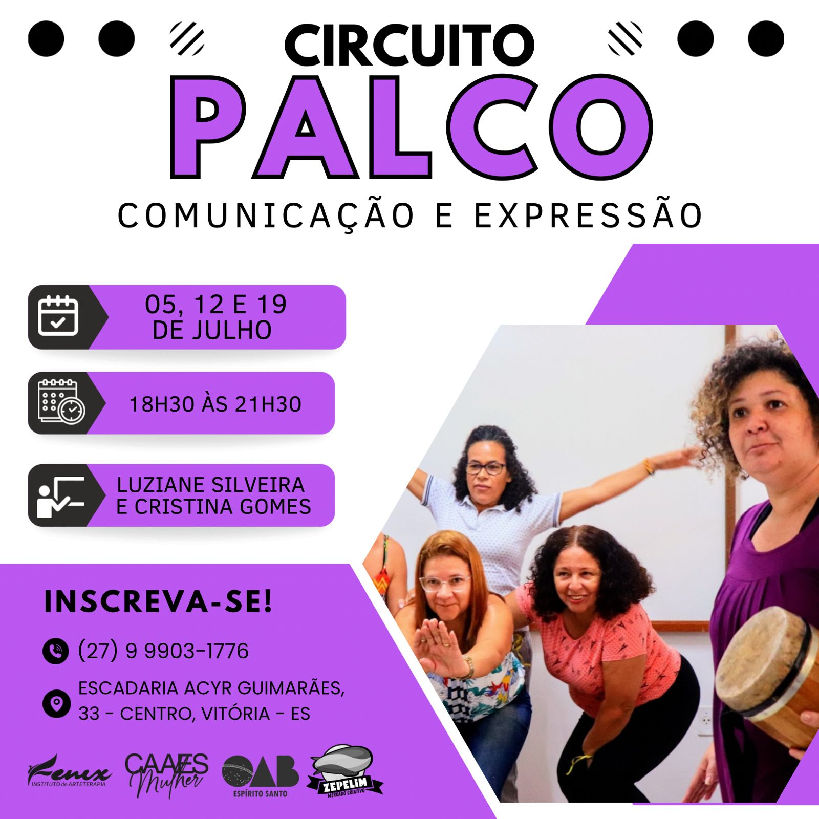 Instituto Fênix abre segunda turma do Circuito Palco, curso de Comunicação e Expressão