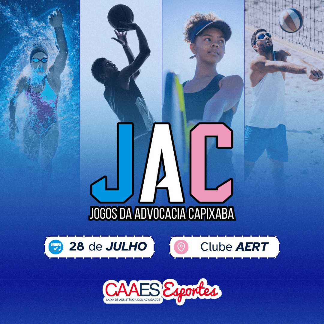 Inscreva-se na 3ª edição dos Jogos da Advocacia Capixaba (JAC), o maior evento esportivo para advogados e advogadas