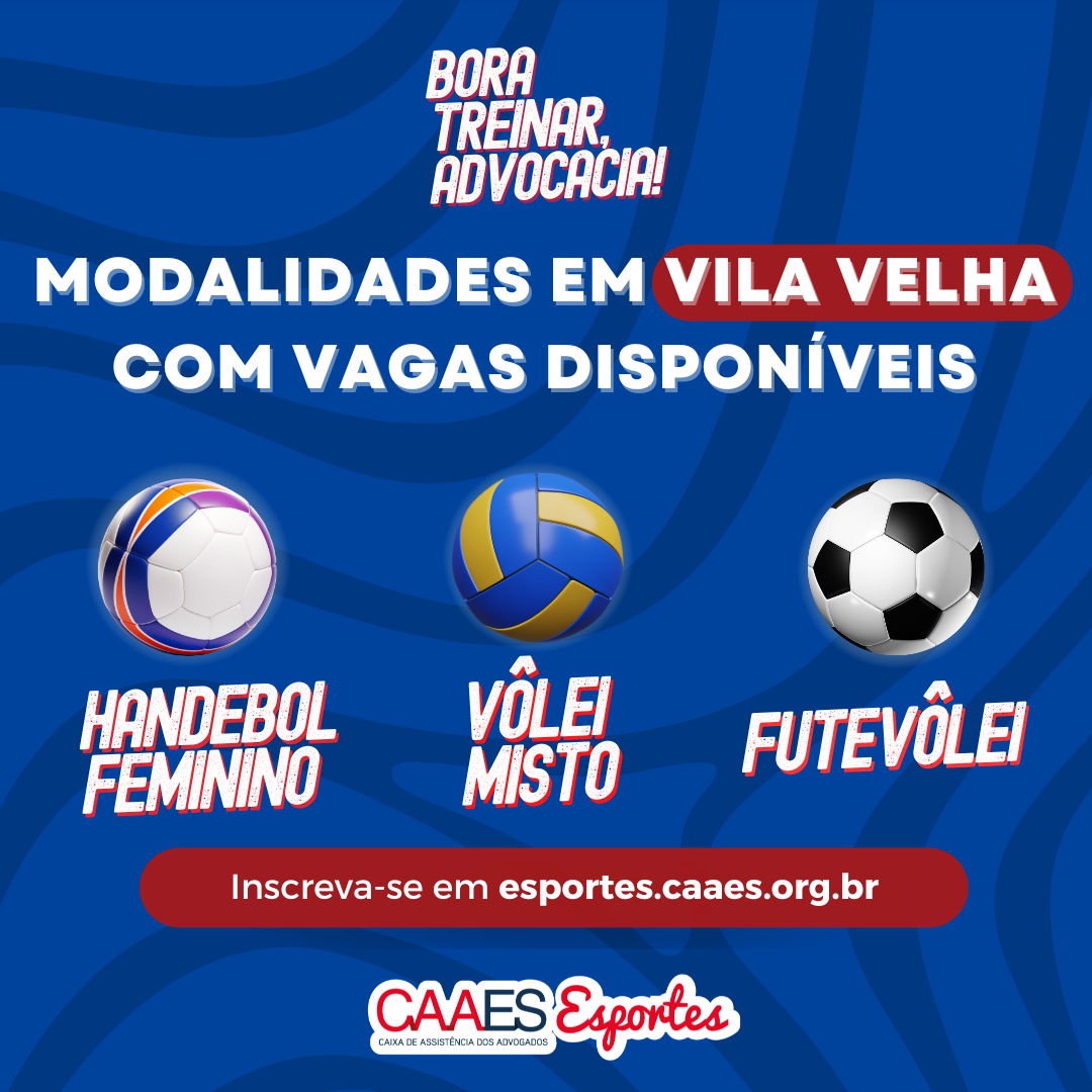 Vamos treinar? CAAES divulga vagas disponíveis no handebol feminino, vôlei misto e futevôlei, em Vila Velha