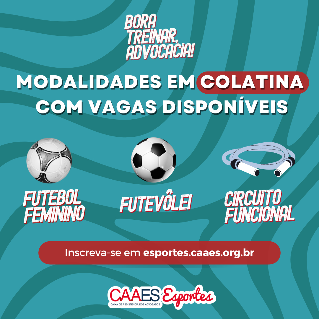 Exercite-se com a CAAES: Futebol feminino, Futevôlei e Circuito Funcional estão com vagas disponíveis em Colatina