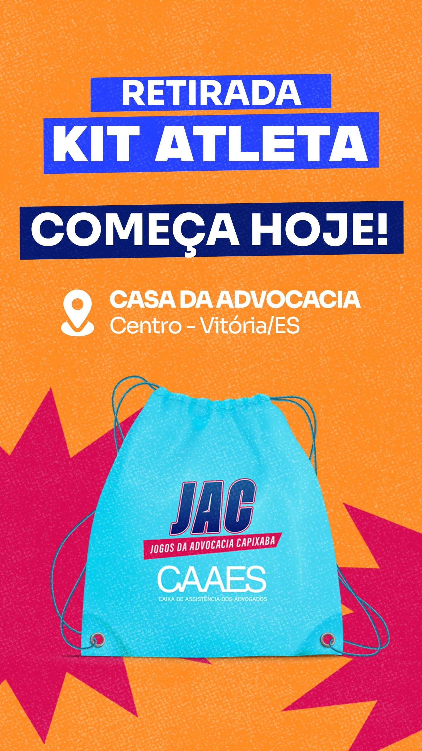Inscritos no JAC 2025 já podem retirar o kit atleta na Casa da Advocacia