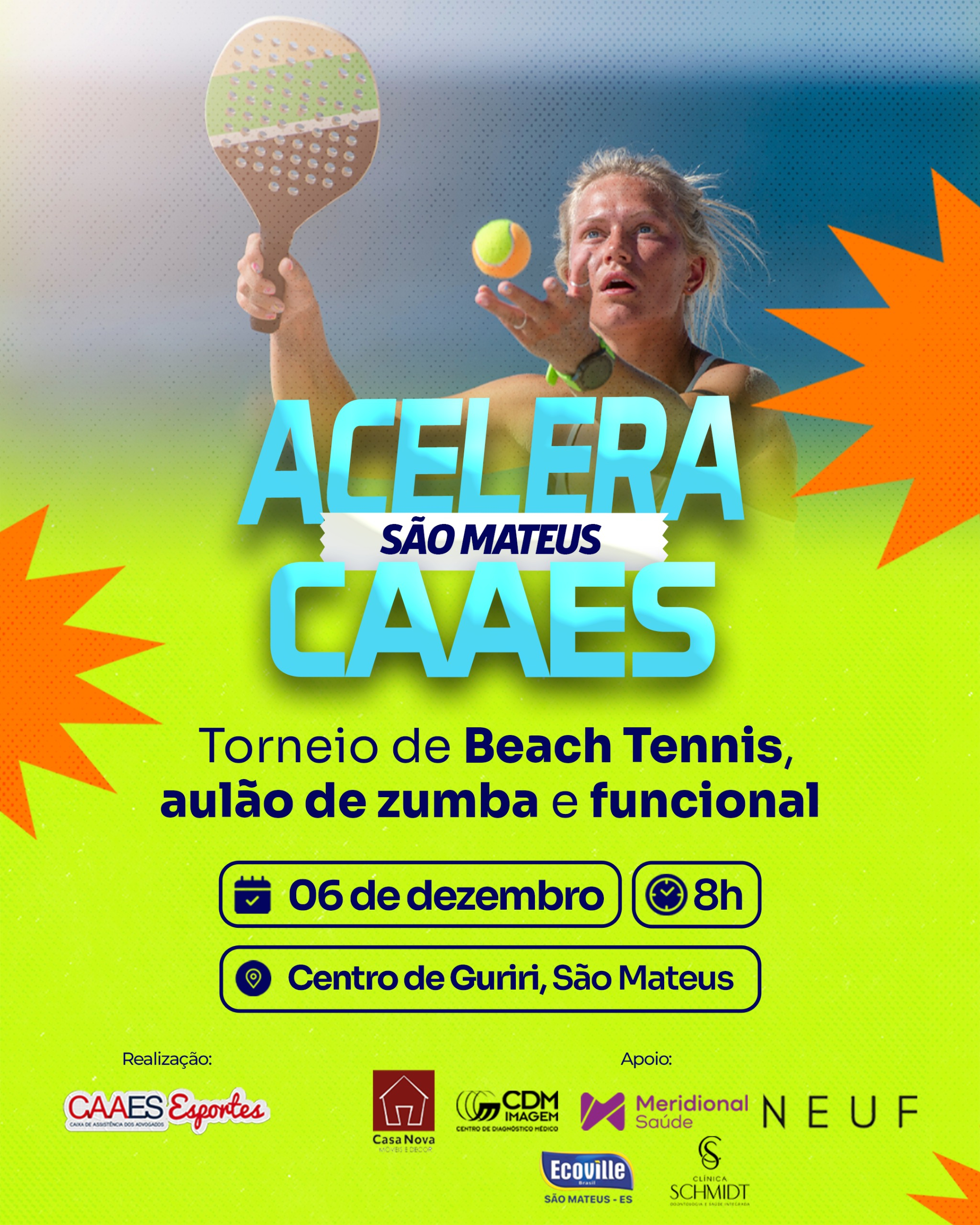 Beach tennis, funcional e muita diversão em Guriri; inscreva-se agora!