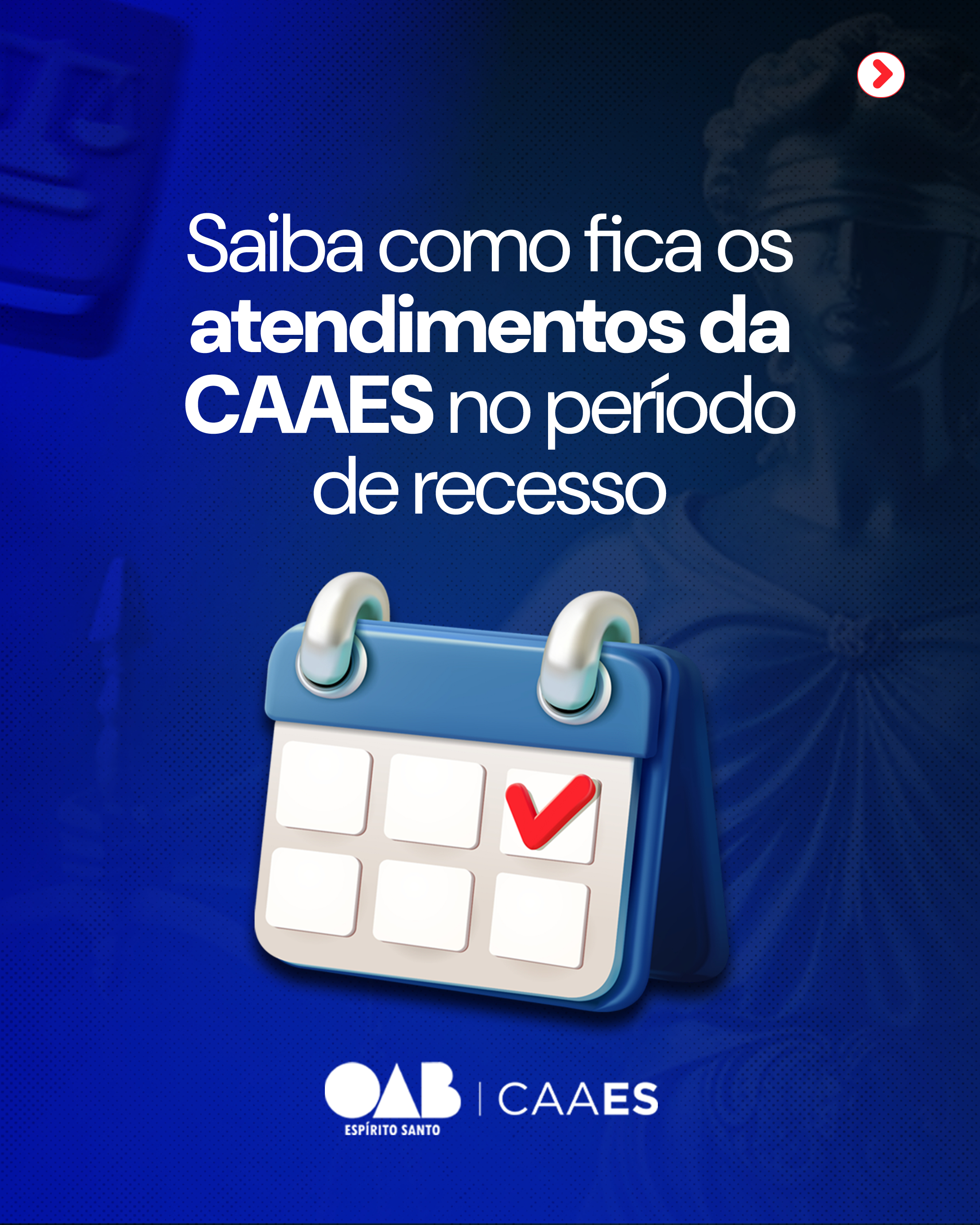 Saiba como fica os atendimentos da CAAES durante esse período
