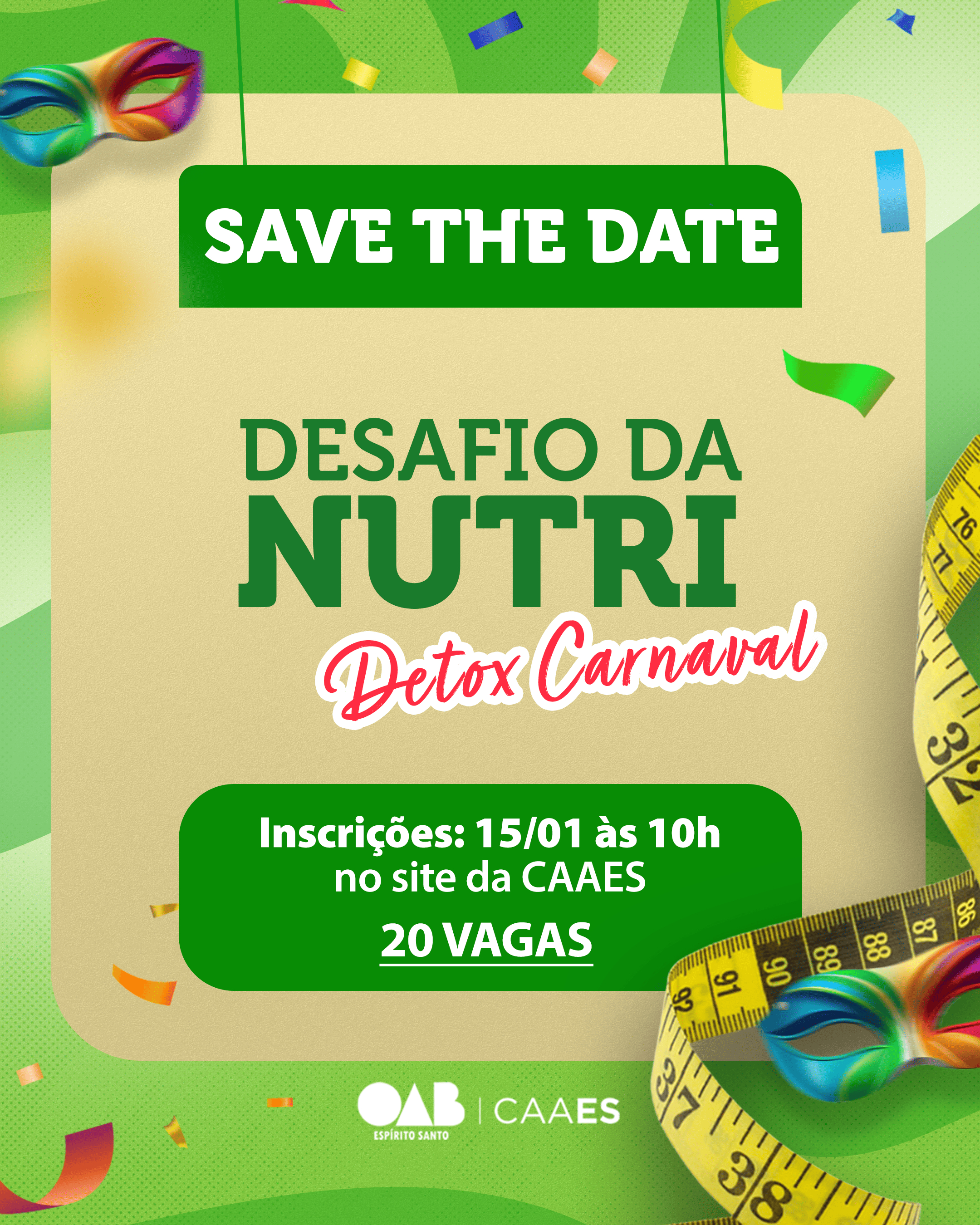 VEM AÍ: Desafio da Nutri Detox Carnaval