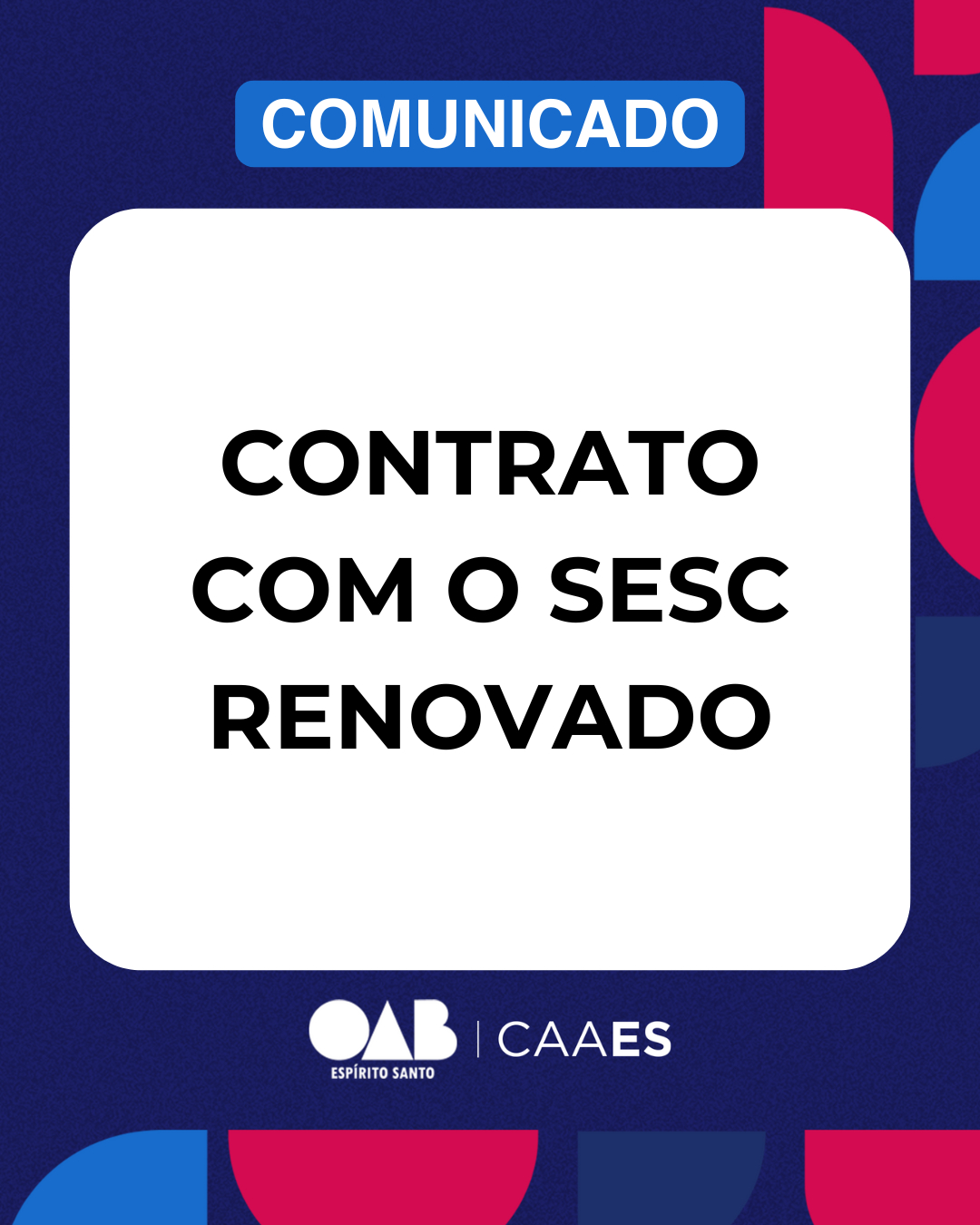 Convênios: CAAES renova contrato com o SESC