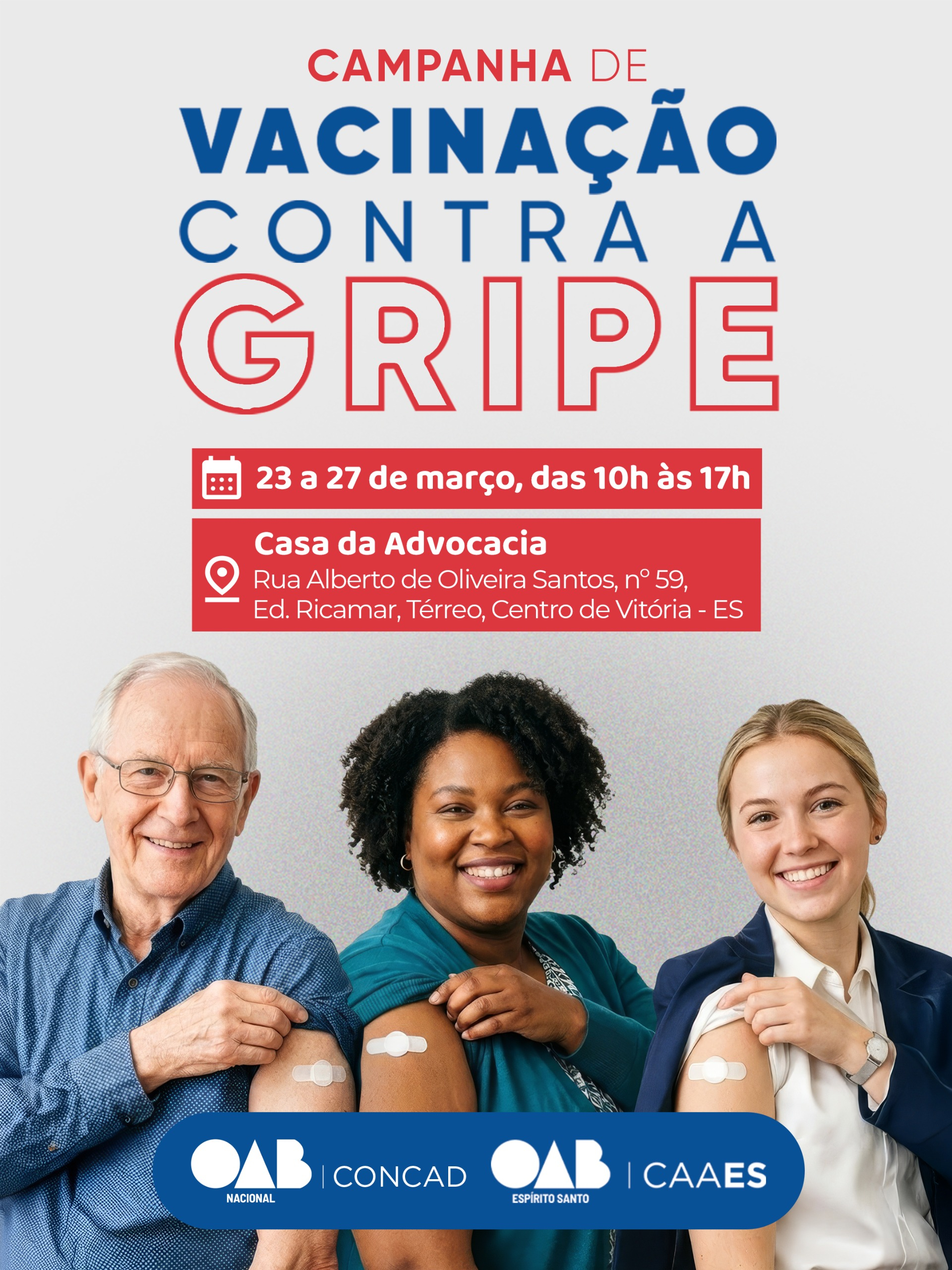 CAAES realiza Dia D e semana de vacinação contra a gripe em Vitória