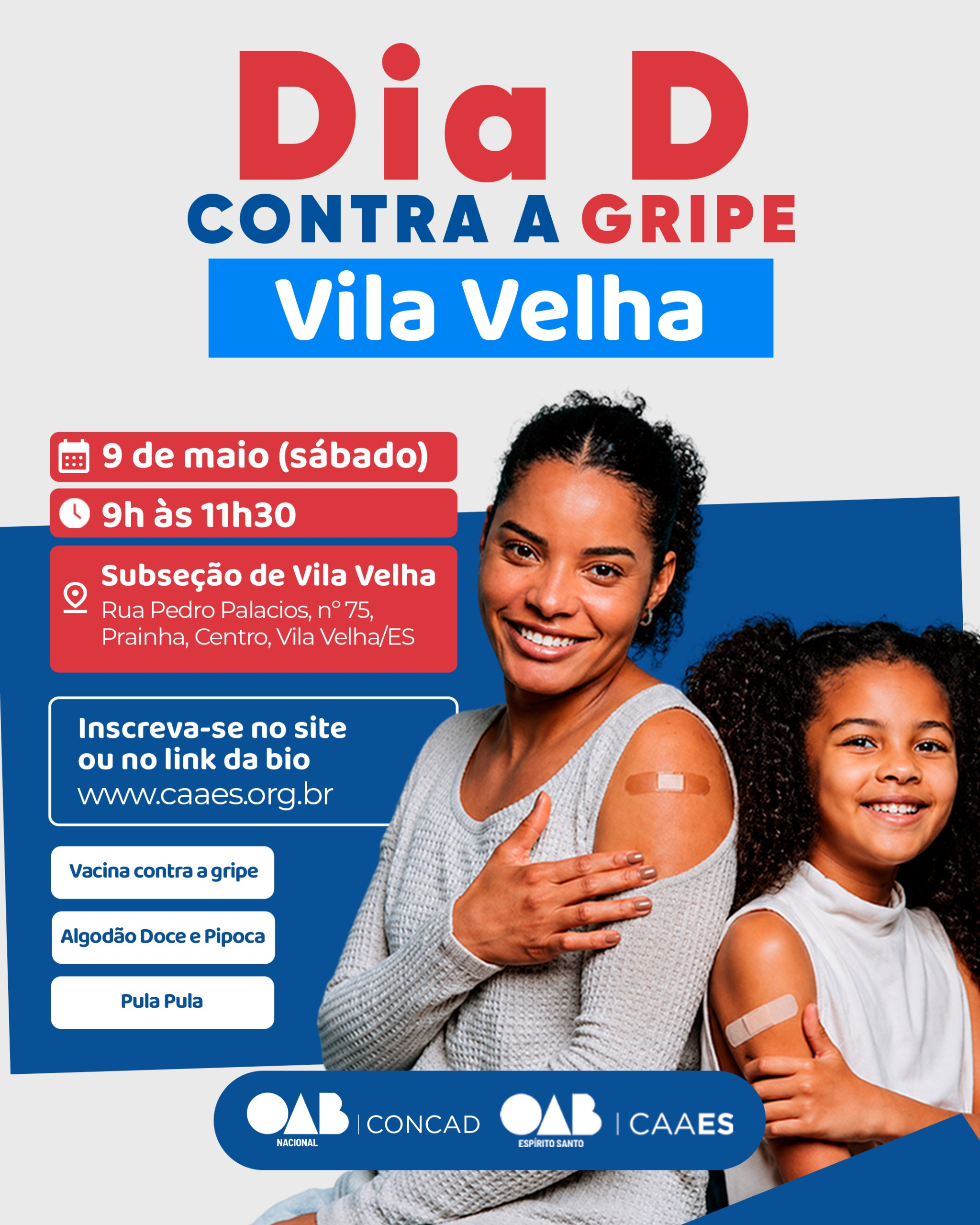 Dia D de vacinação chega a Vila Velha neste sábado 