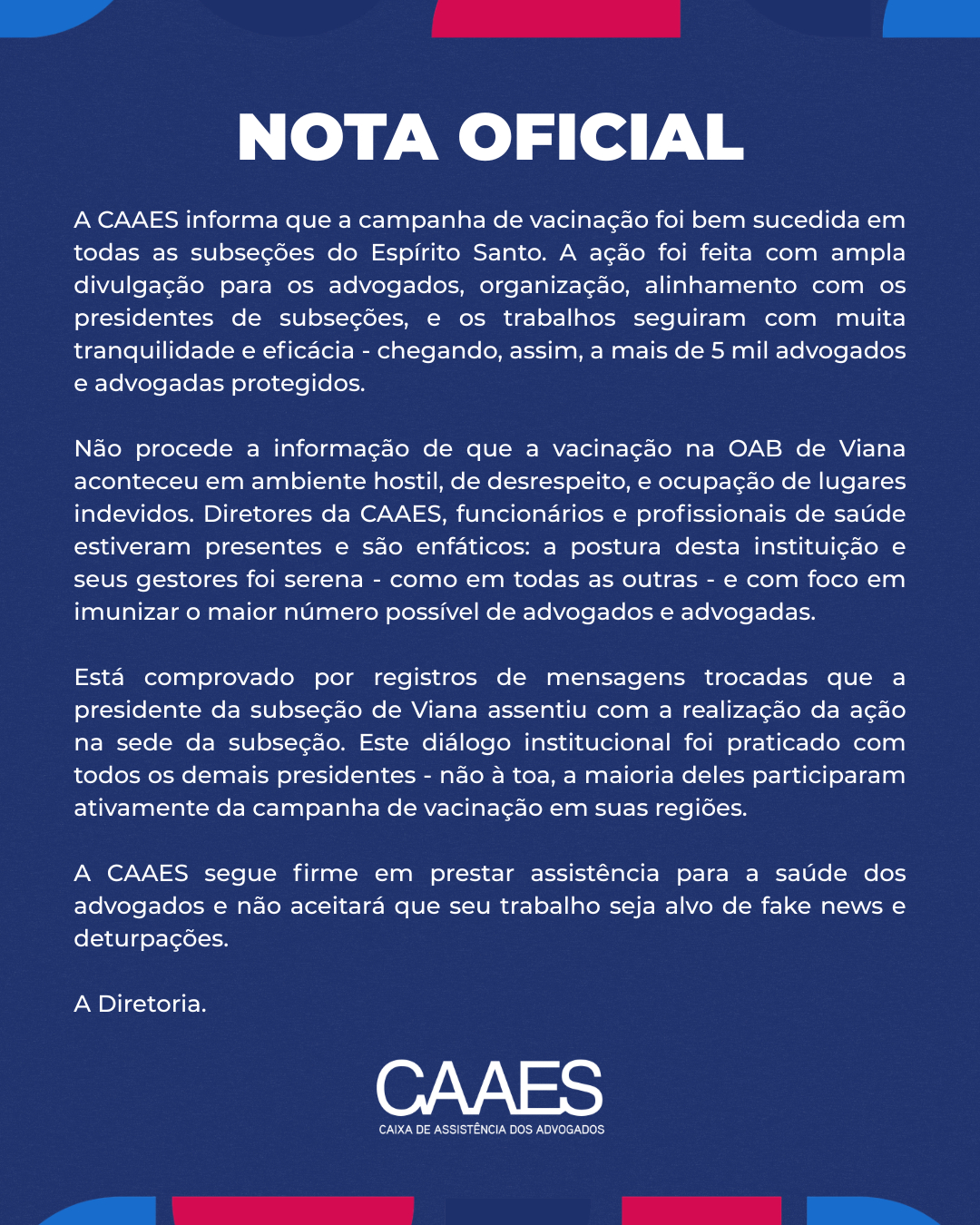 NOTA OFICIAL