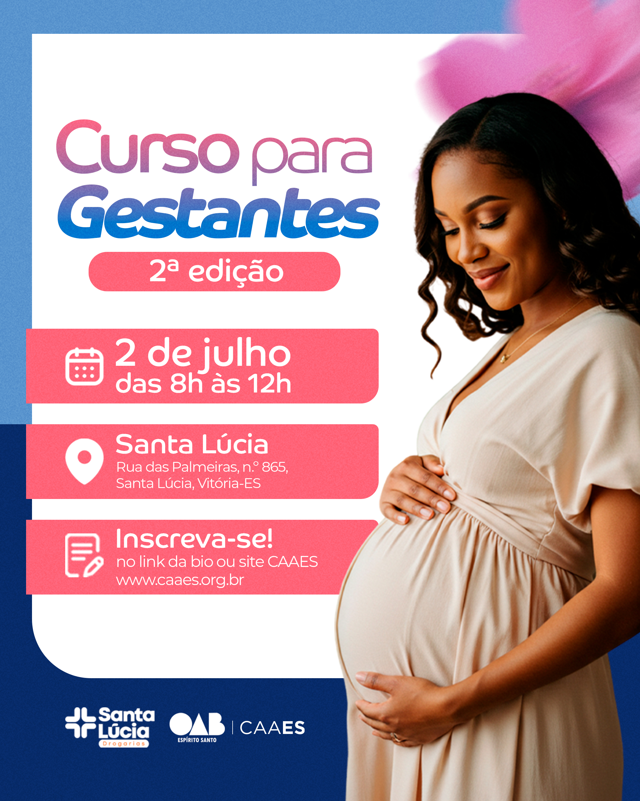 CAAES abre inscrições para a 2ª edição do Curso para Gestantes