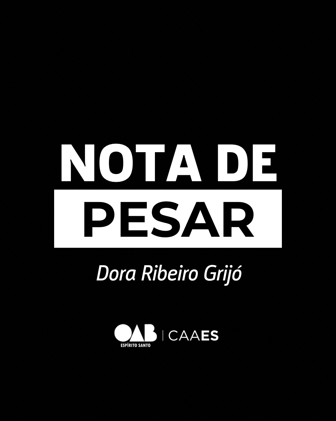 NOTA DE PESAR