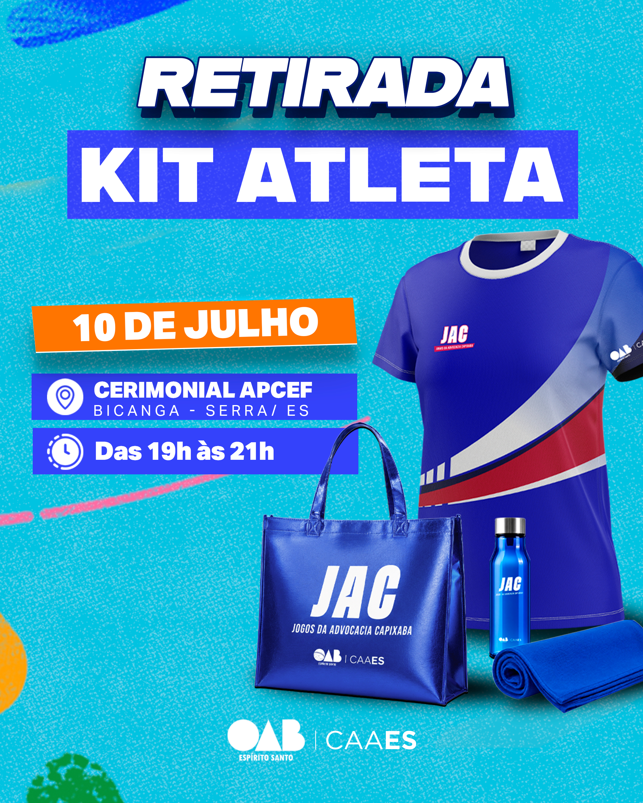 JAC 2026: confira como e quando retirar o seu Kit Atleta