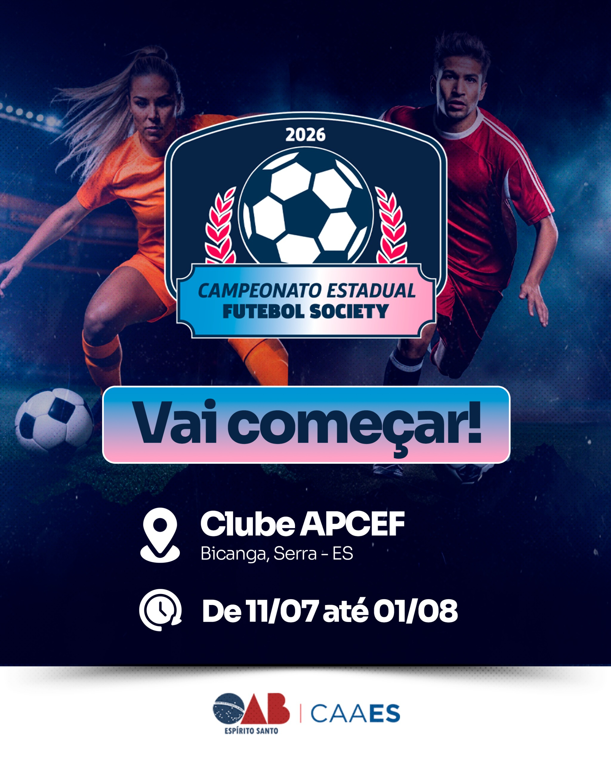 Campeonato Estadual de Futebol Society 2026 reúne 21 times da advocacia capixaba