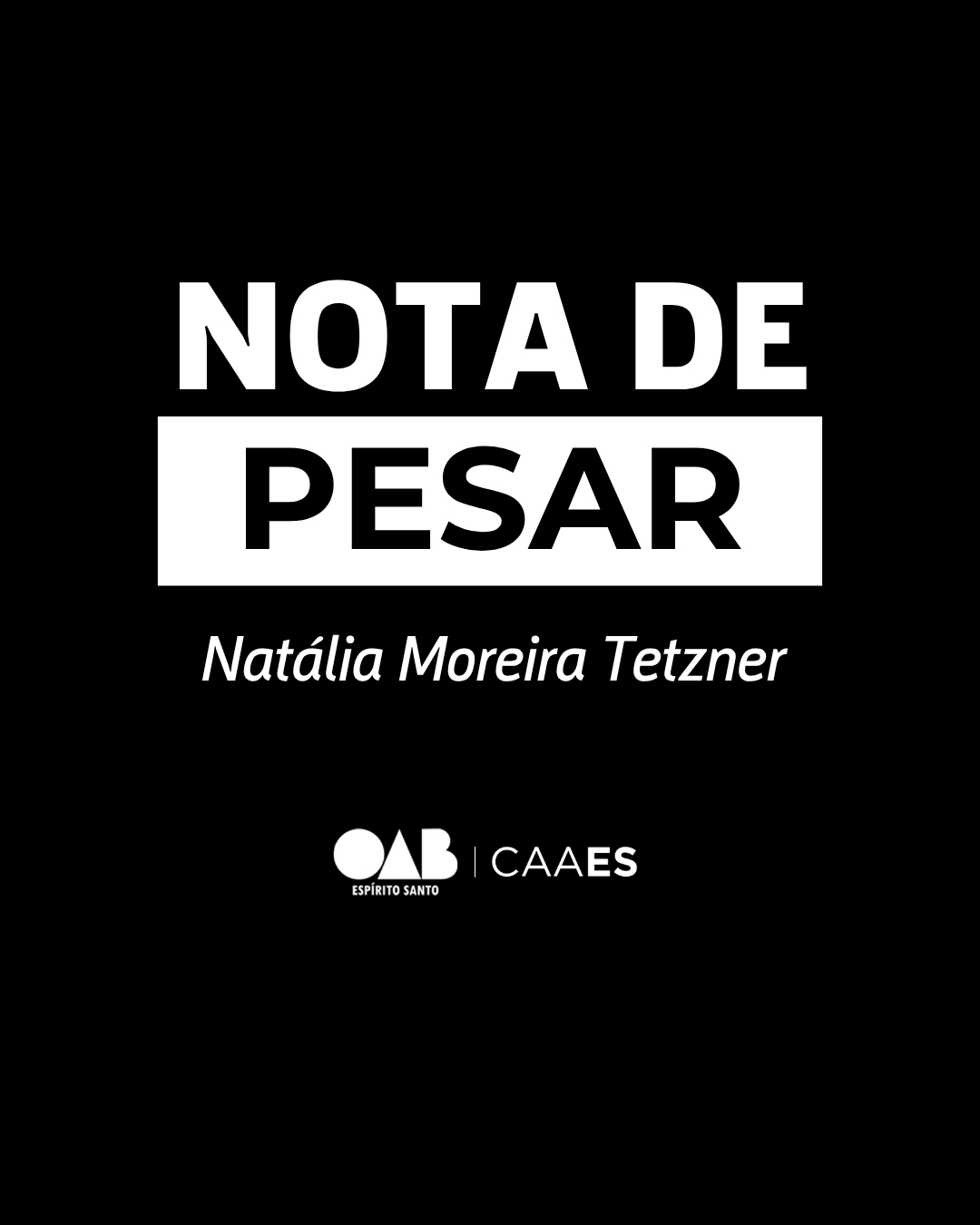 NOTA DE PESAR