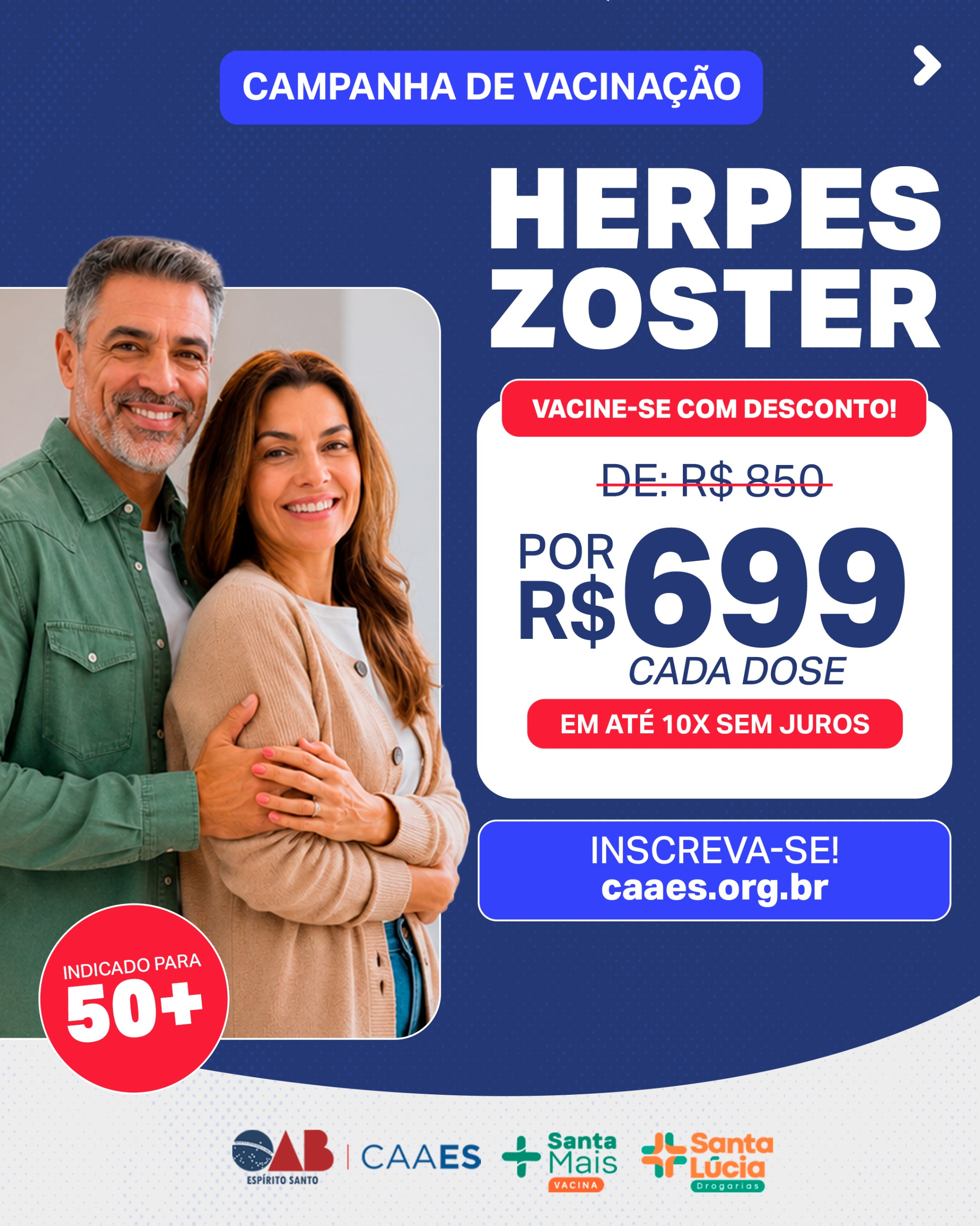 CAAES oferece vacina contra herpes-zóster com desconto exclusivo para a advocacia capixaba