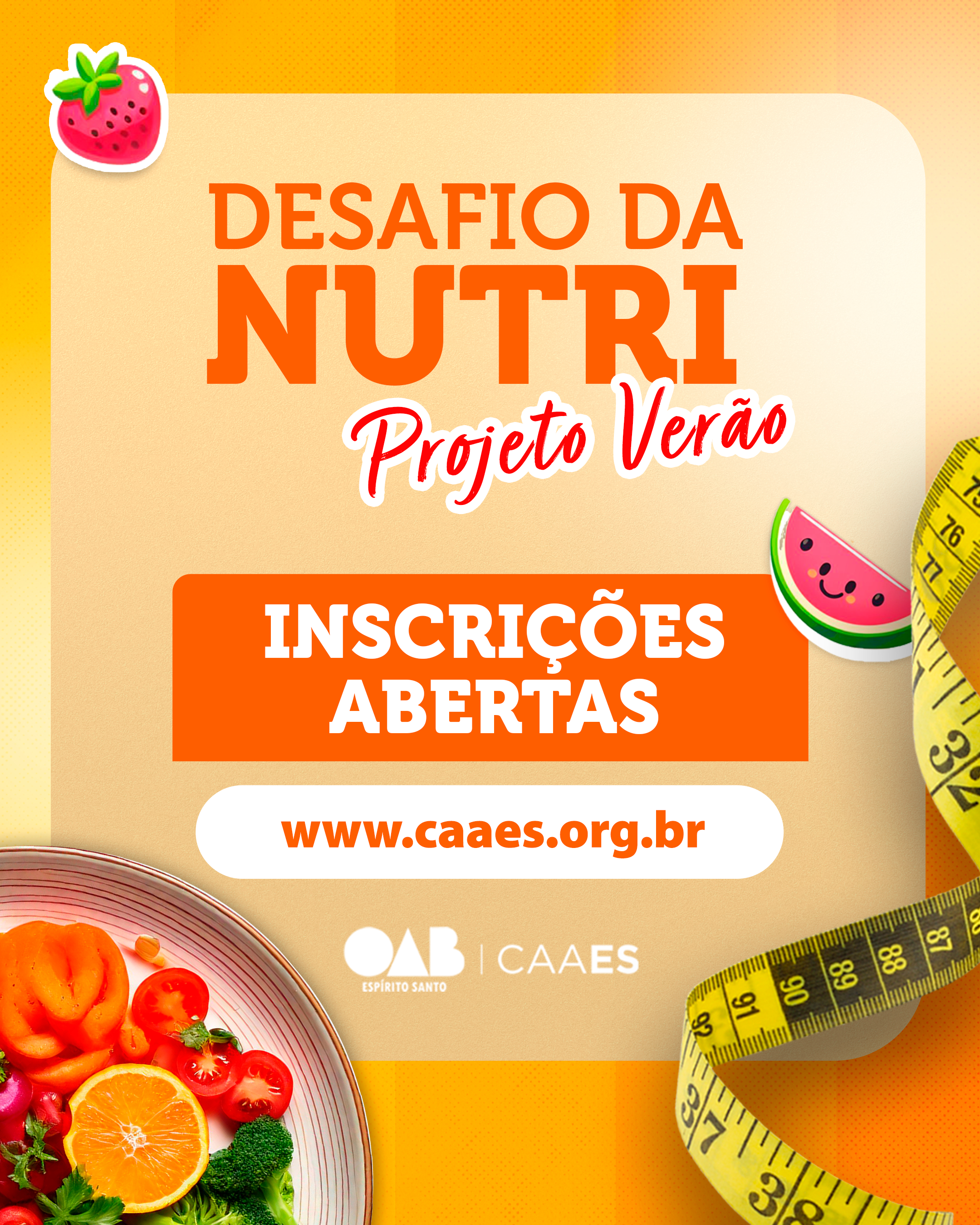 CAAES abre inscrições para o 6º Desafio da Nutri Projeto Verão