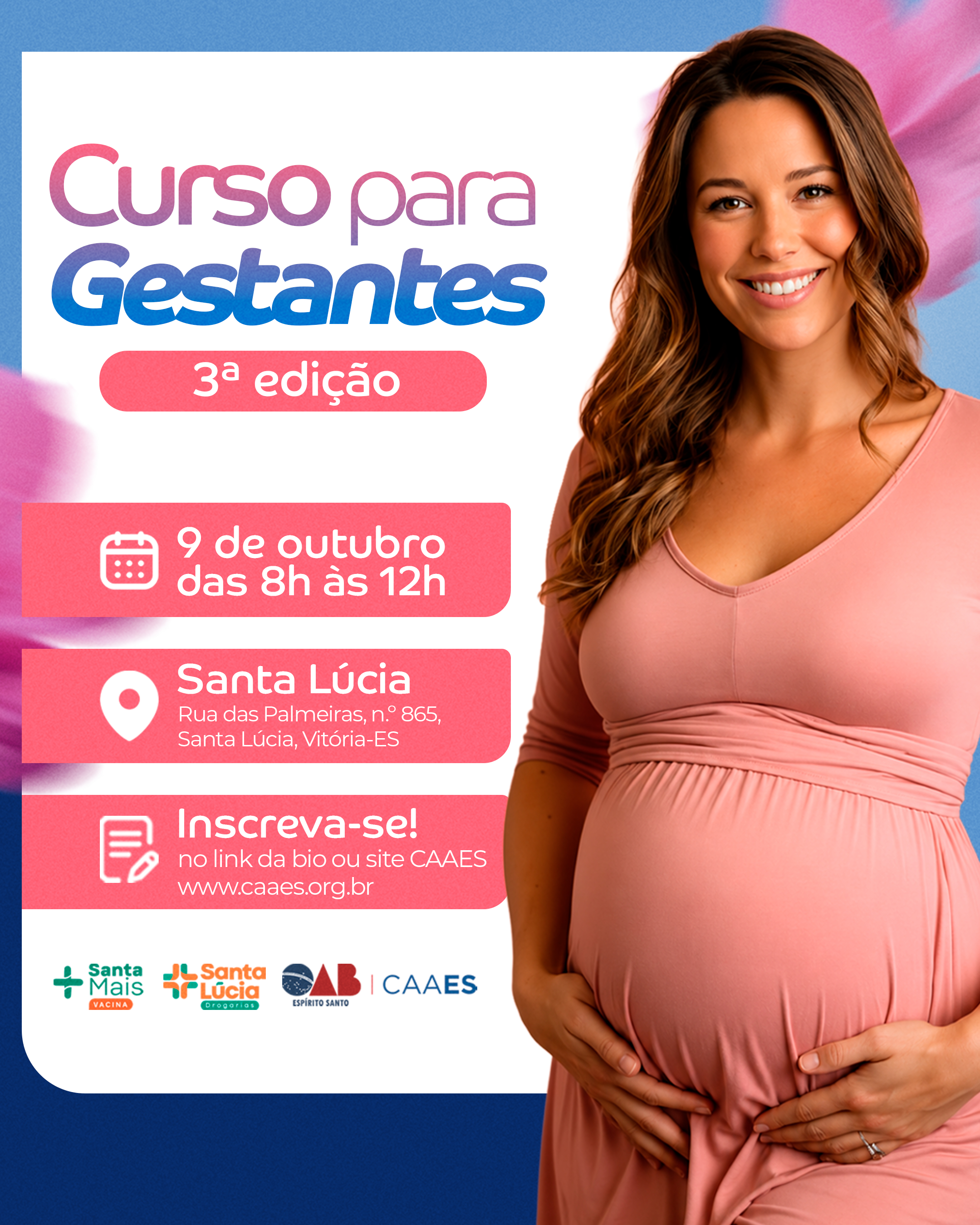 CAAES abre inscrições para a 3ª edição do Curso para Gestantes