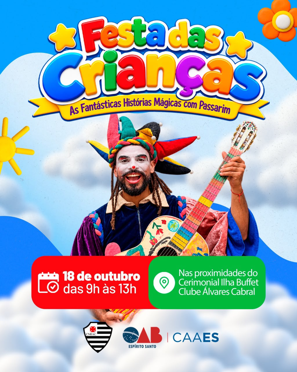 CAAES promove Festa das Crianças em parceria com o Clube Álvares Cabral